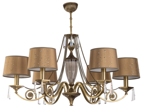 Żyrandol Kutek Monza MON-ZW-6(P/A) Patyna