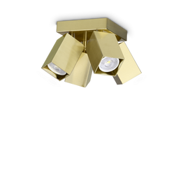 Lampa Sufitowa Ideal Lux Dynamite Pl4 Square Ottone 371320