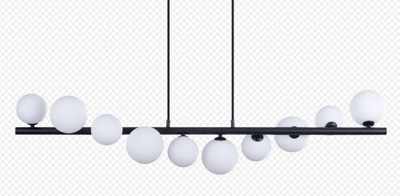 Azzardo Sybilla AZ4404 Żyrandol Czarny