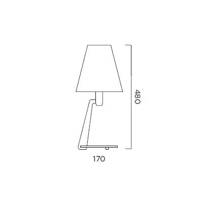 Lampka nocna z czarnym abażurem Pujol Eve chrom
