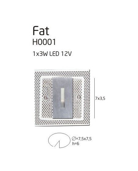 Kinkiet do zabudowy MaxLight Fat H0001