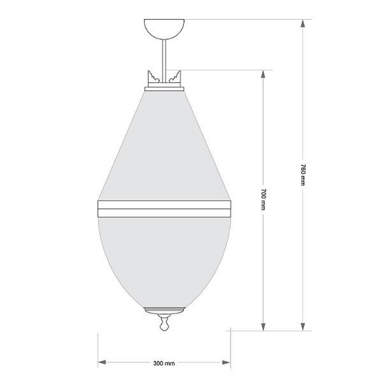 Lampa wisząca z kryształakmi Kutek Arezzo ARE-PL-8(N)300 Nikiel