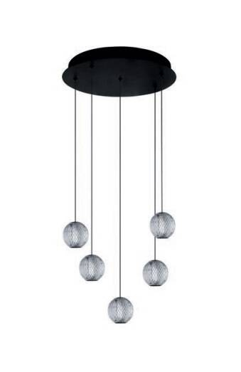 Azzardo Lampa Sufitowa Edem 5 AZ6017 Czarna