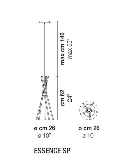 Essence SP Lamap Wisząca Vistosi przezroczysty LED