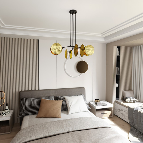 Lampa Wisząca Emibig Motif 4 Gold (1326/4)