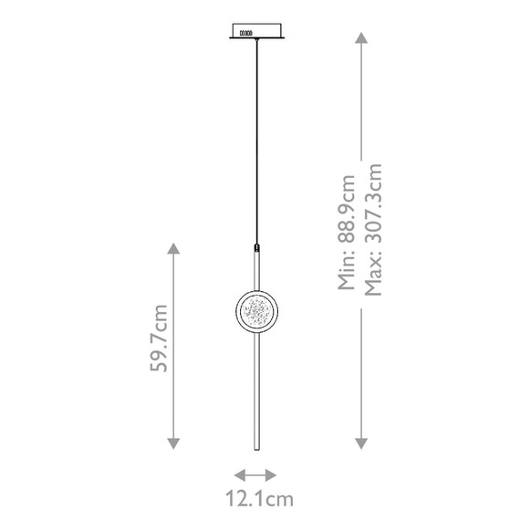 Lampa wisząca Eurofase Barletta QN-BARLETTA-1P-BK