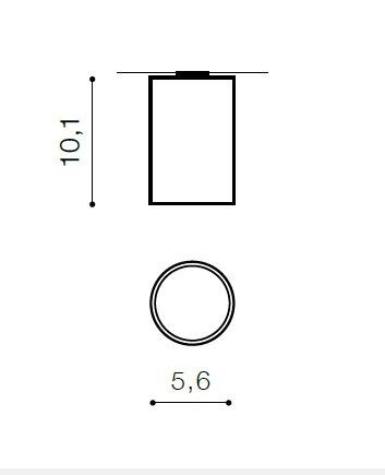 Plafon AZzardo Mini Round AZ1781 czarny