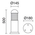 Lampa stojąca zewnętrzna Novolux 222B-L3115B-02 H500 Nova