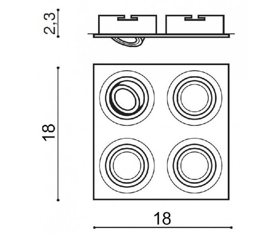 Oprawa wpuszczana Azzardo CARO 4S AZ2444