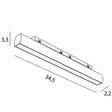N0007N Maxligght micro11 linia orotowa 18W Czarna 3000K