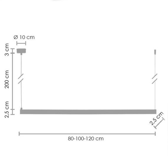 Step Into Beam Lampa wisząca ST-8960-L120 black