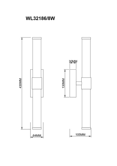 Lampa Ścienna Zuma Line Eddie 003064-034734
