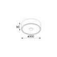 Cleoni Alan Plus 30 LED Plafon Srebrny