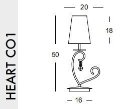 Lampka Evi Style HEART CO1