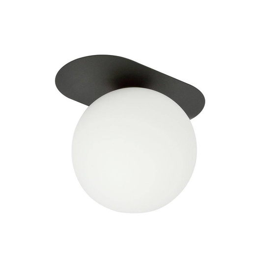 Lampa sufitowa PLAZA 1 BLACK/OPAL czarny (1118/1) - Emibig