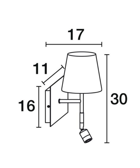 Lampa ścienna Eda 596A-Y05X1A-32 Novolux Exo 