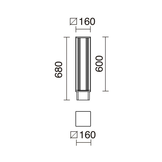 Aura 932A-L3133B-90 Lampa stojąca zewnętrzna Novolux