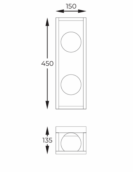 Lampa ścienna Zuma Line MB3115-2-3BT Piro