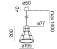 AQForm Flared 59921-M930-D9-00-13 Zwis