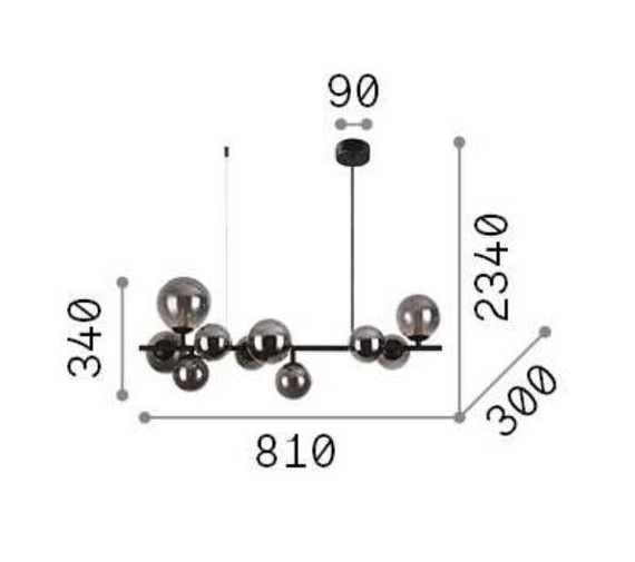 Lampa wisząca Ideal Lux Perlage SP10 283791
