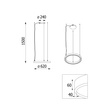 Cleoni 1408/LA235/A3/192/3000K Alfredo Nowoczesny zwis 62 cm  39W LED