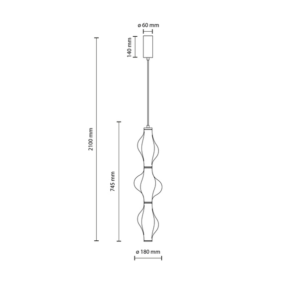 Zwis TK Lighting Elva 18215
