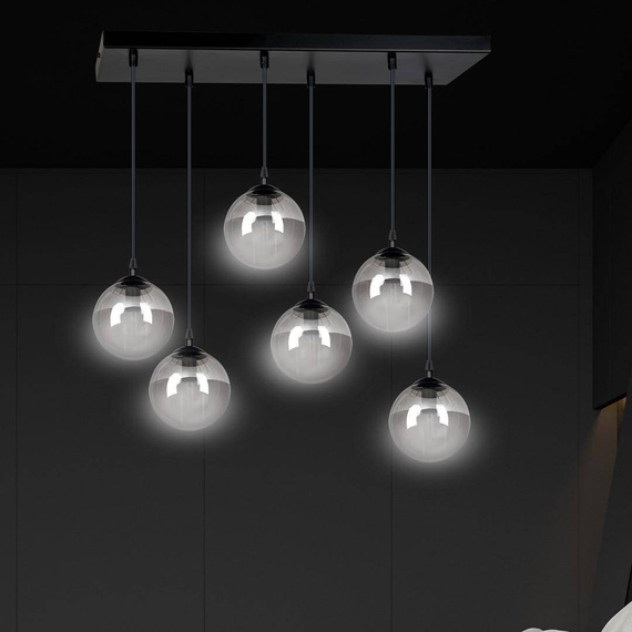 Wisząca lampa COSMO 6 BL GRAFIT czarny (712/6) - Emibig