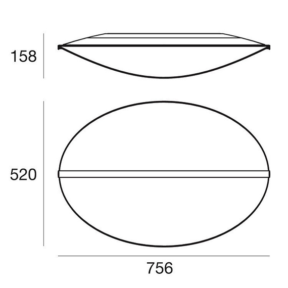 Włoski Plafon Linea Light Diphy L 8167