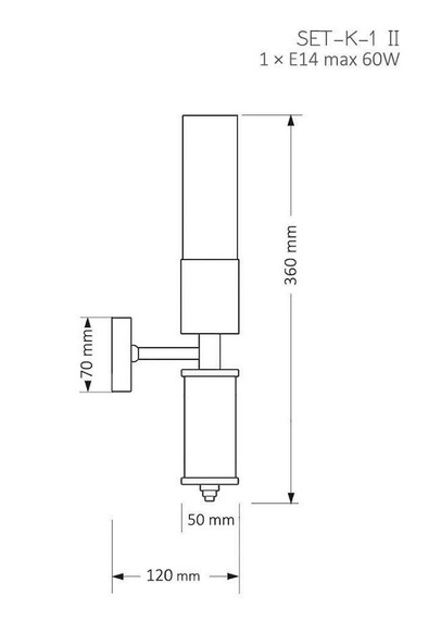 Kinkiet Kutek Mood Seti SET-K-1-(Z)-II