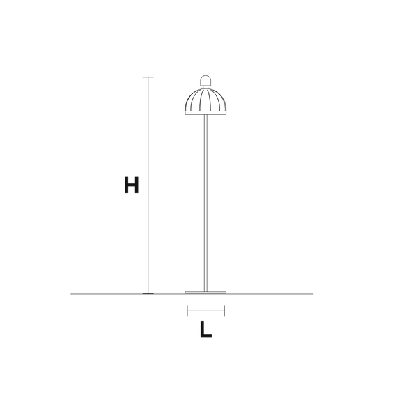 Lampa podłogowa Masiero Cupolè STL różowa