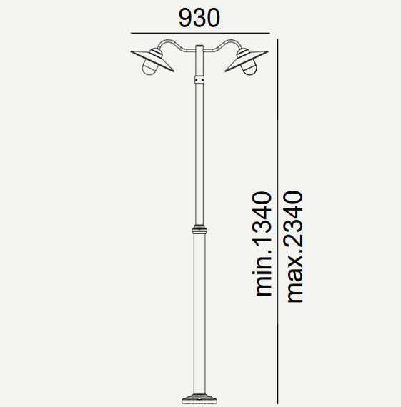 Lampa stojąca zewnętrzna Karlstad Norlys 2032GA