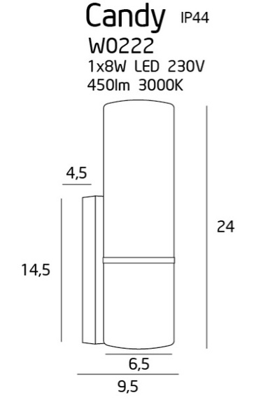 Kinkiet Maxlight Candy W0222