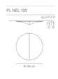 Nelly PL 100 Lampa sufitowa AXO Light 100 cm