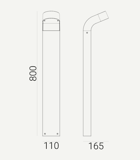 Lampa stojąca zewnętrzna Norlys Molde 1901GR