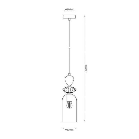 Italux Busco PND-30263-1C-BRO-AMB Zwis