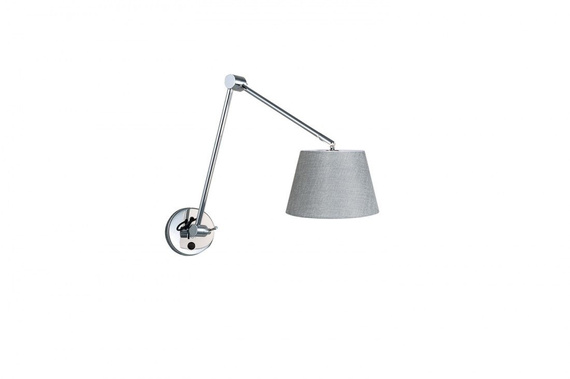 Adam S Lampa Ścienna Azzardo szara AZ1843+AZ2601