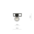 Lampa sufitowa IMAGO 1E BLACK/GRAFIT czarny (1131/1E) - Emibig