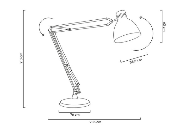Moosee Gigant JL60211F.BLACK Lampa Stojąca