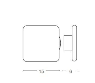 Lampa ścienna Ideal Lux Cover AP1 Square Small Biała