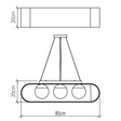 Accord Lighting Sfera QN-SFERA-3P-TEAK Lampa Wisząca