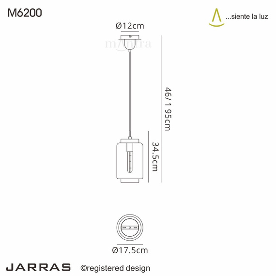 Lampa wisząca Mantra Jarras 6200
