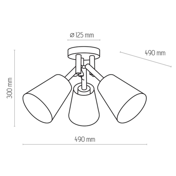 TK Lighting 658 Plafoniera Vaio