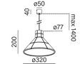 AQForm Flared 59922-M930-D9-00-82 Lampa wisząca 