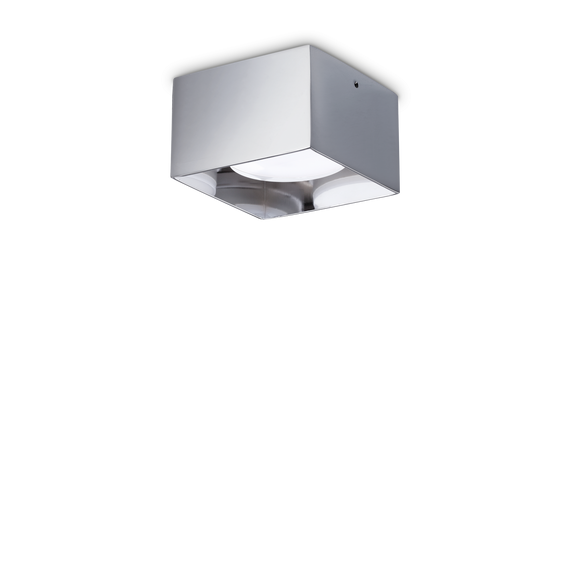 Plafon Ideal Lux Spike Pl1 Square Cromo 328799