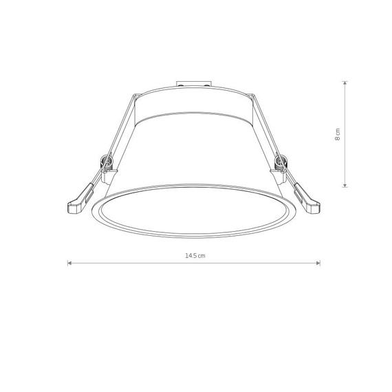 Oprawa wpuszczana Nowodvorski Uno L Czarny 10845