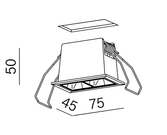 Lampa do zabudowy 37972-L930-WB-00-12 AQForm Rafter points LED trim 8
