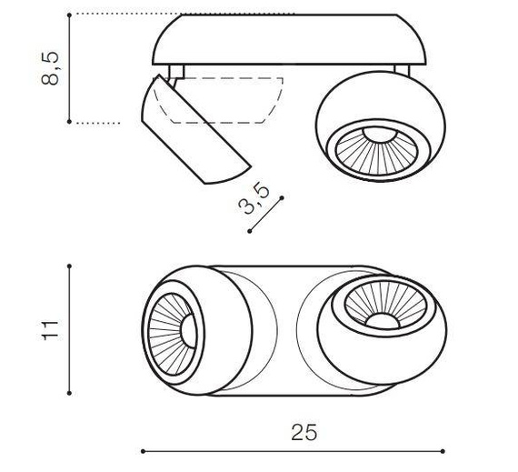 Spot Azzardo Ojos AZ4199