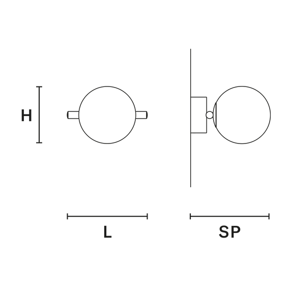 Lampa Ścienna Masiero Posy A1 G