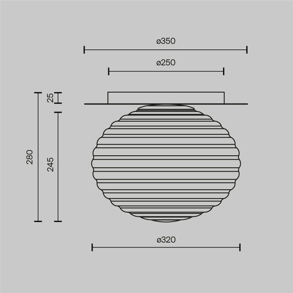 Lampa sufitowa MOD268CL-01G Maytoni Reels