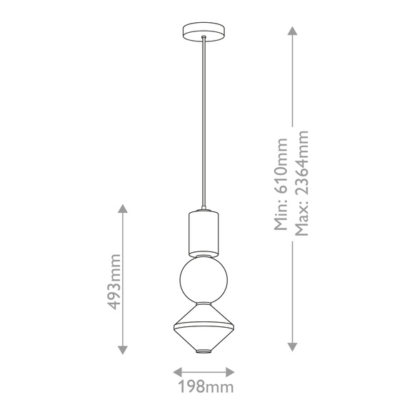 Lampa Wisząca Elstead Lighting ALM-BIJOU-P3-PN
